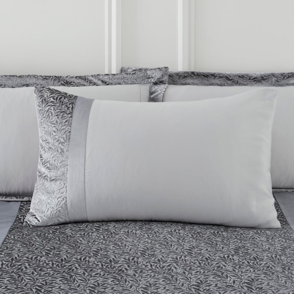 Beverley Charcoal Embellished Luxe Duvet Cover and Pillowcase Set Charcoal (Grey) – image 5