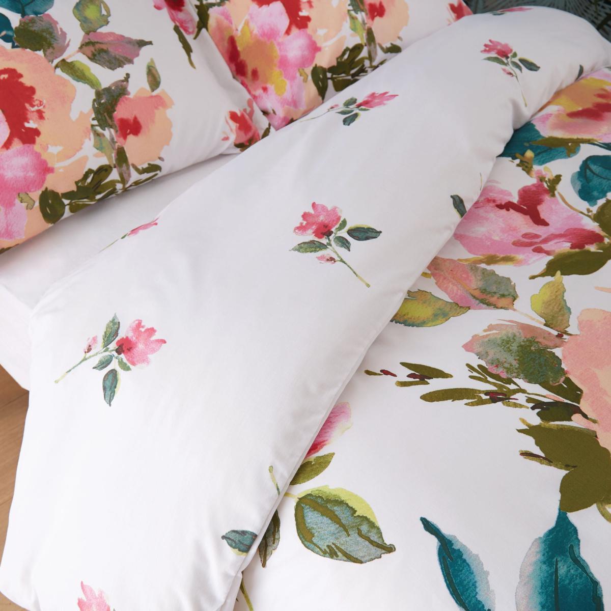 Catherine Lansfield Abstract Floral Duvet Cover and Pillowcase Set White – image 3