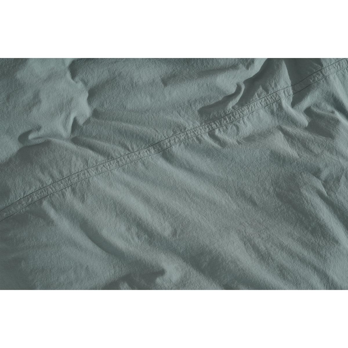 Zana 100% Organic Cotton Stonewashed Duvet Cover + 2 Pillowcases, Double, Seafoam – image 6