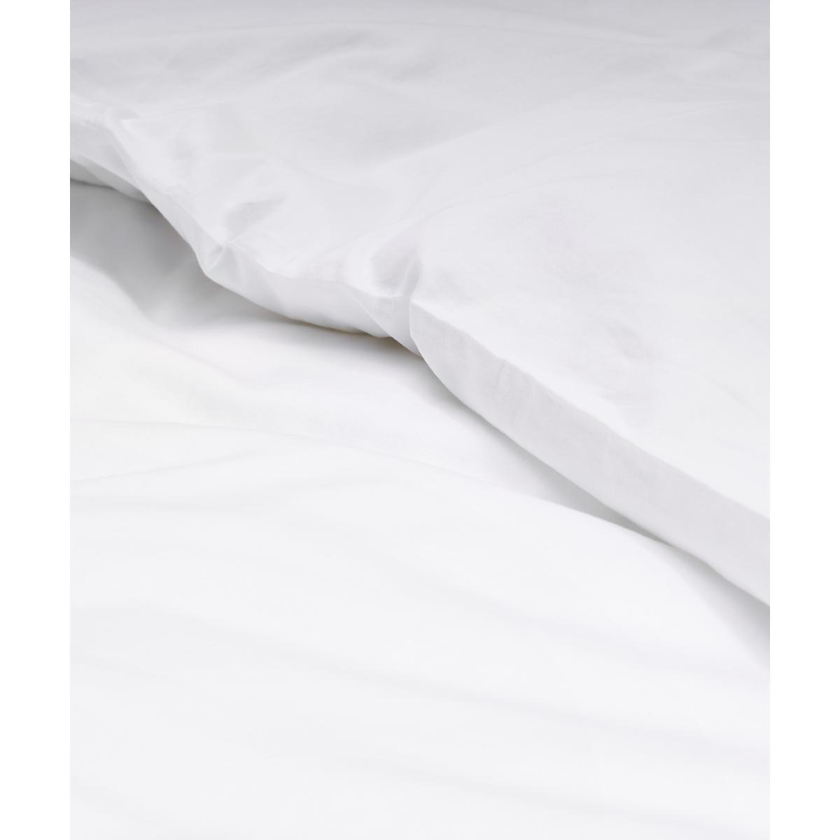 Hylia Washed Cotton Satin Duvet Cover + 2 Pillowcases, Double, White – image 4