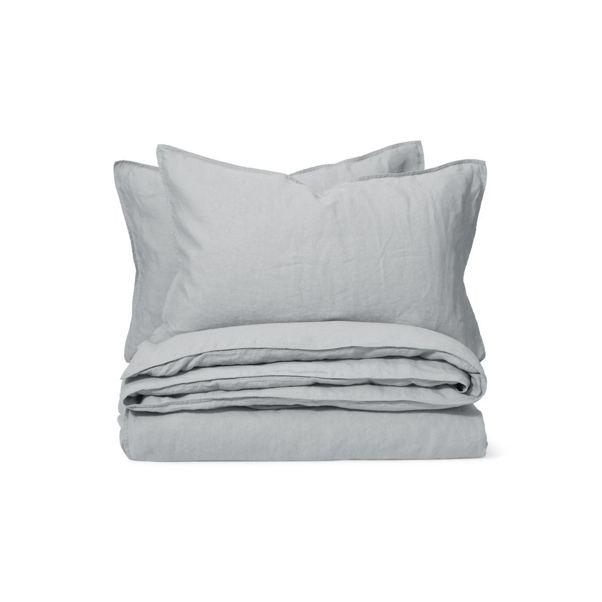 Brisa Linen Duvet Cover + 2 Pillowcases, Double, Silver Grey – image 2