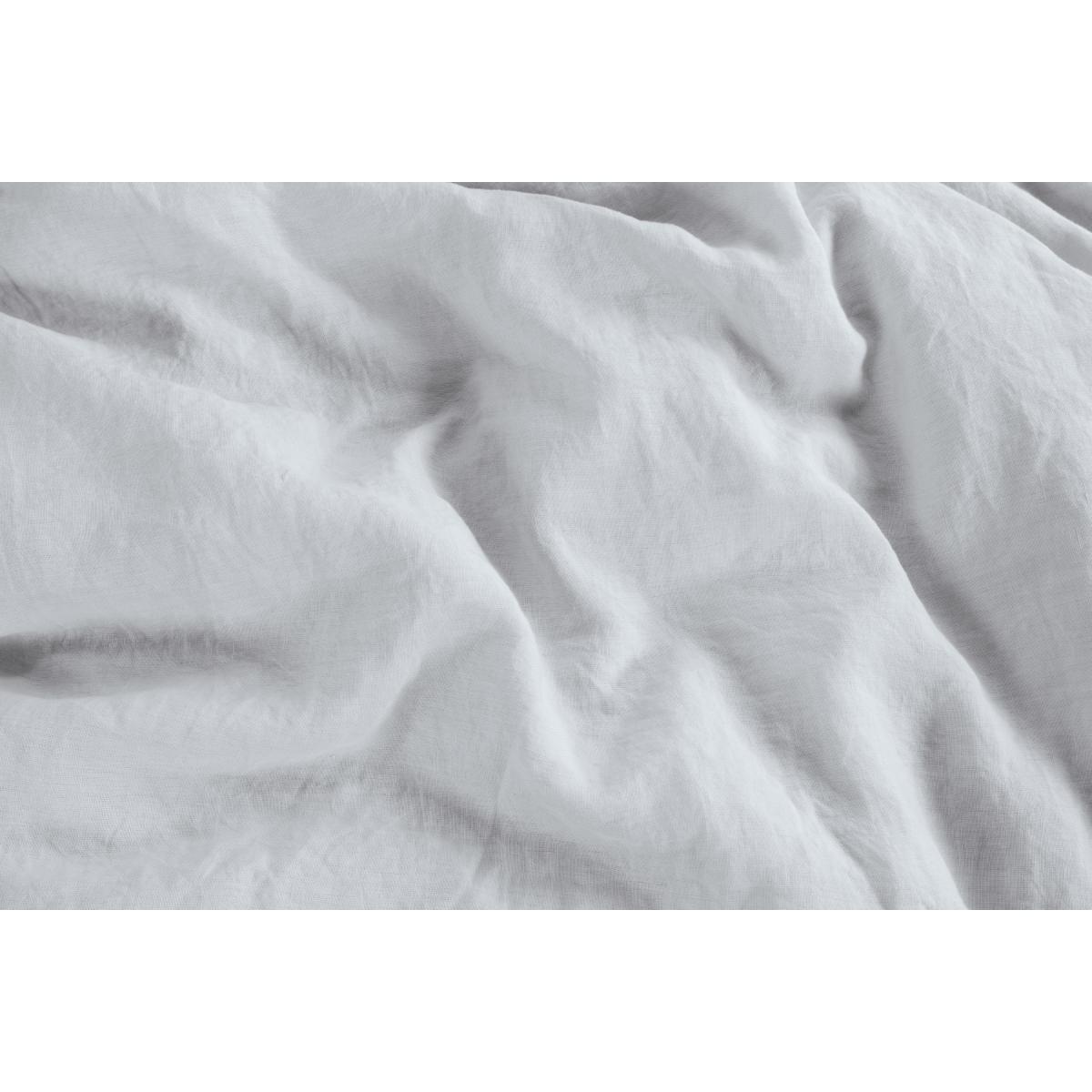 Brisa Linen Duvet Cover + 2 Pillowcases, Double, Silver Grey – image 6