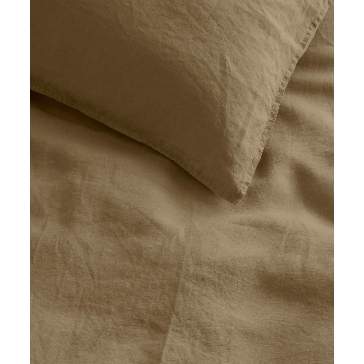 Brisa 100% Linen Duvet Cover + 2 Pillowcases Double, Soft Taupe – image 4