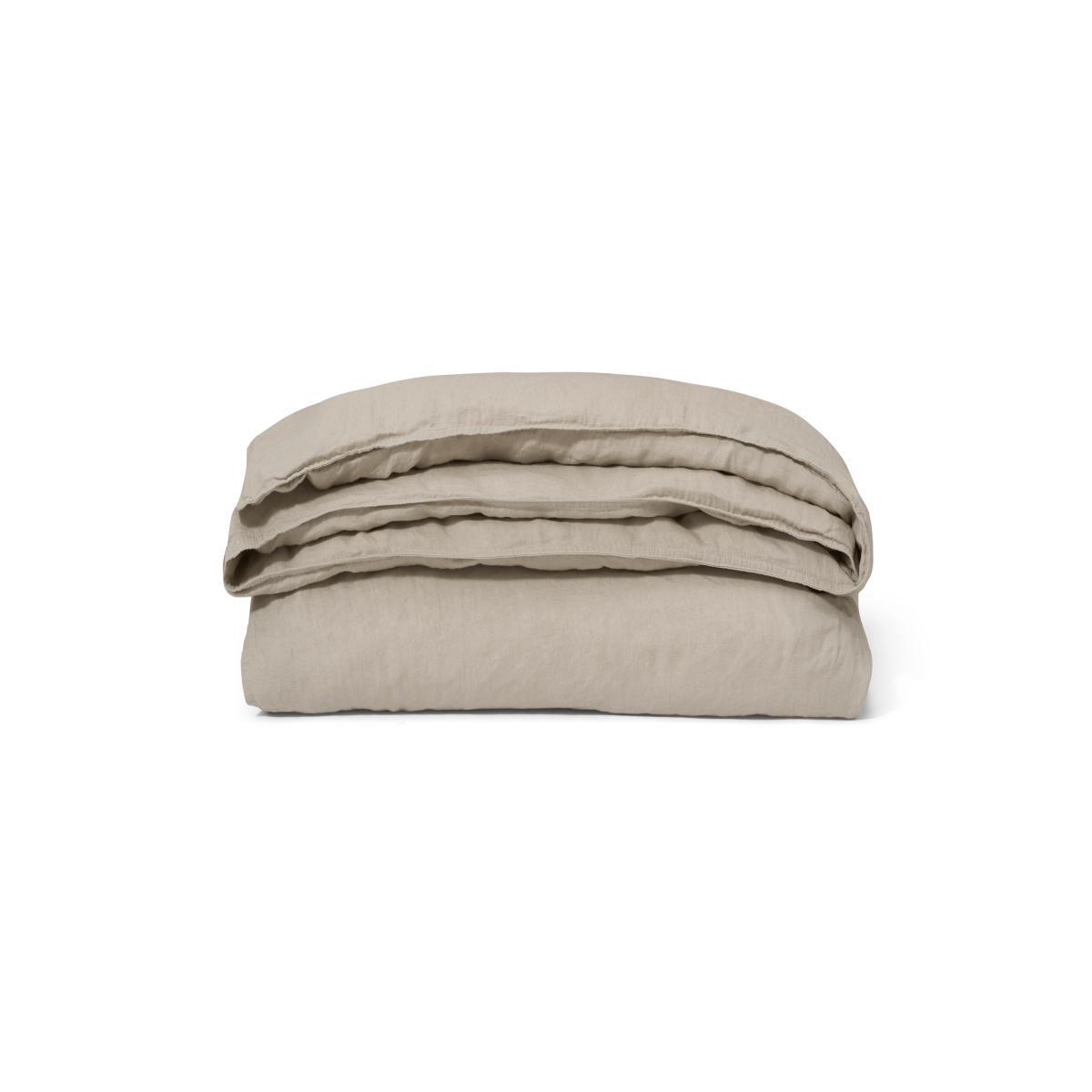 Brisa 100% Linen Duvet Cover, Double, Oatmeal  – image 3