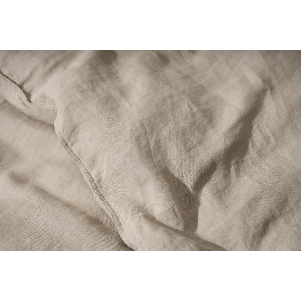Brisa 100% Linen Duvet Cover, Double, Oatmeal  – image 7