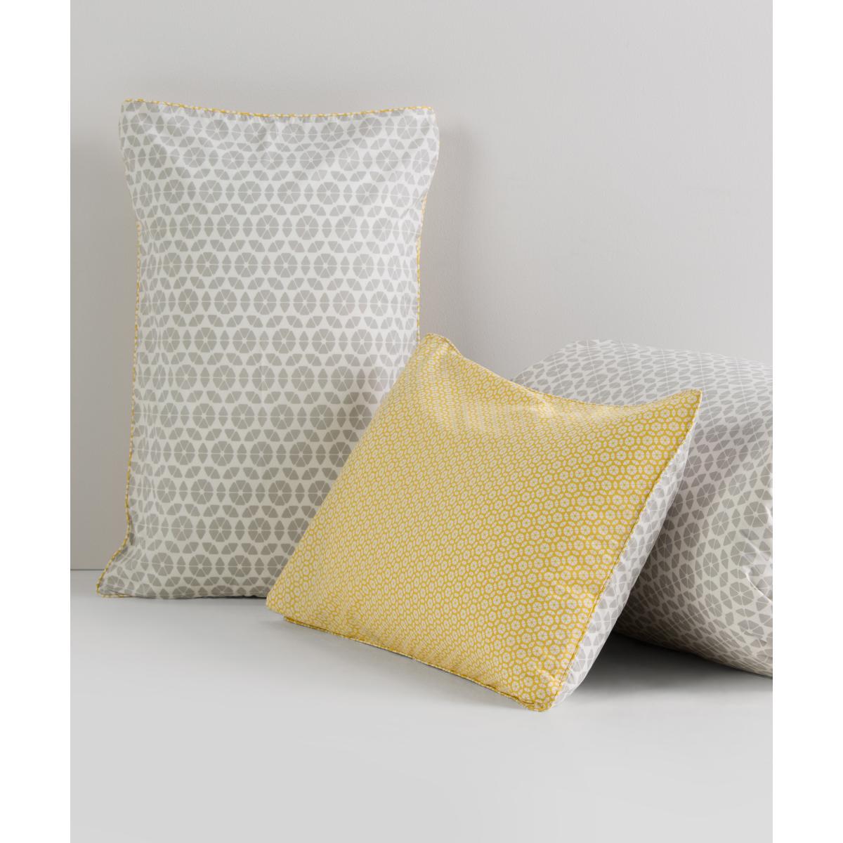 Trio Cotton Duvet Cover + 2 Pillowcases, Double, Elephant Grey – image 7