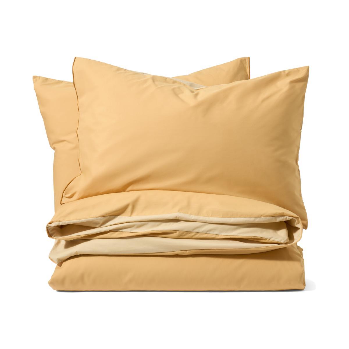 Solar 100% Cotton Reversible Duvet Cover + 2 Pillowcases, Double, Honey Brown & Natural – image 1