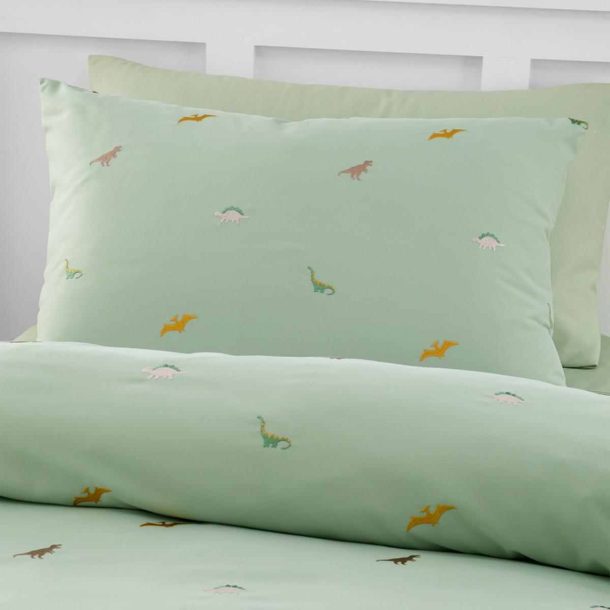 Catherine Lansfield Embroidered Dinosaur Duvet Cover Set - Double In Green – image 4