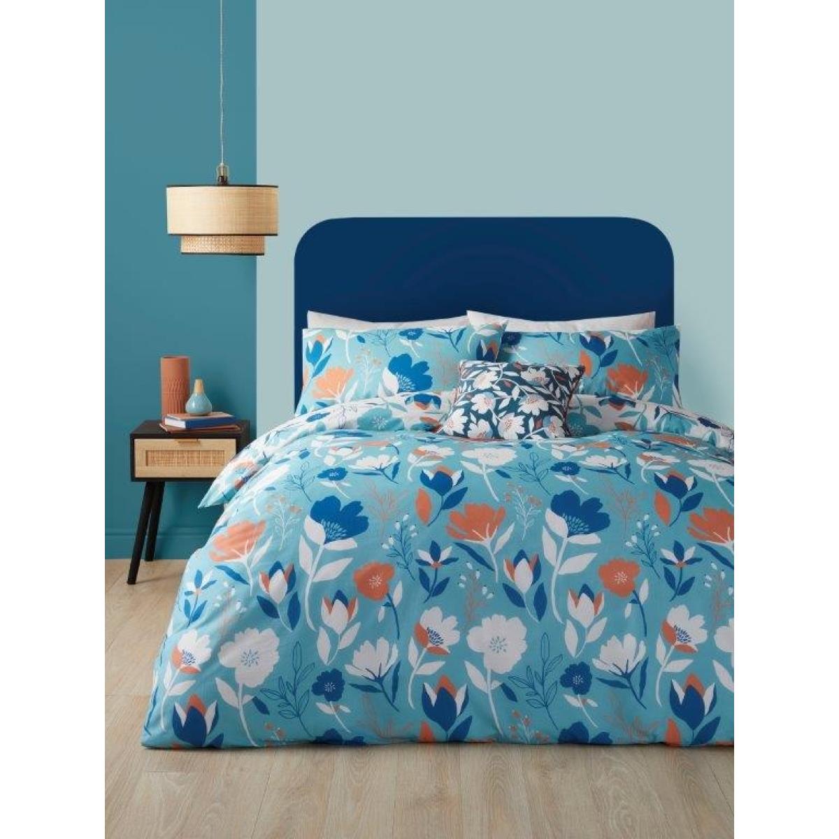 Fusion Luna Duck Egg Duvet Cover Set - Double In Blue – image 2