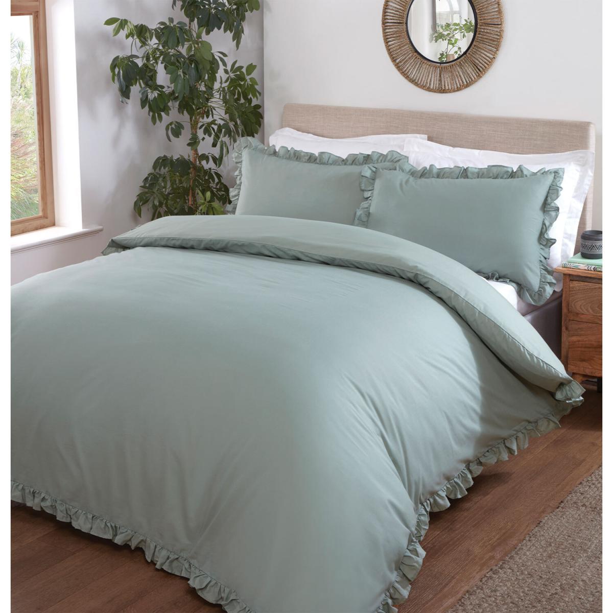Amelie Ruffle Duvet and Pillowcase Set - Double – image 2