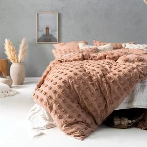 Tufted Polka Dot Duvet Cover Set - Peach / Double – image 4
