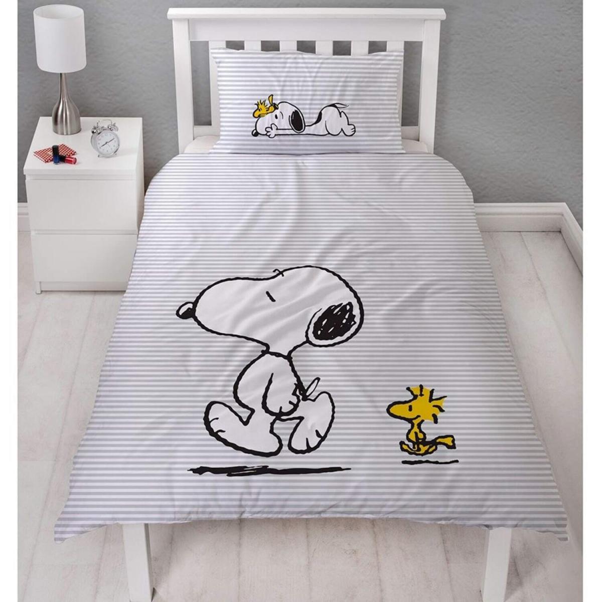 Besties Snoopy Duvet Cover Set - AG322 - White/Grey/Yellow / Double – image 2