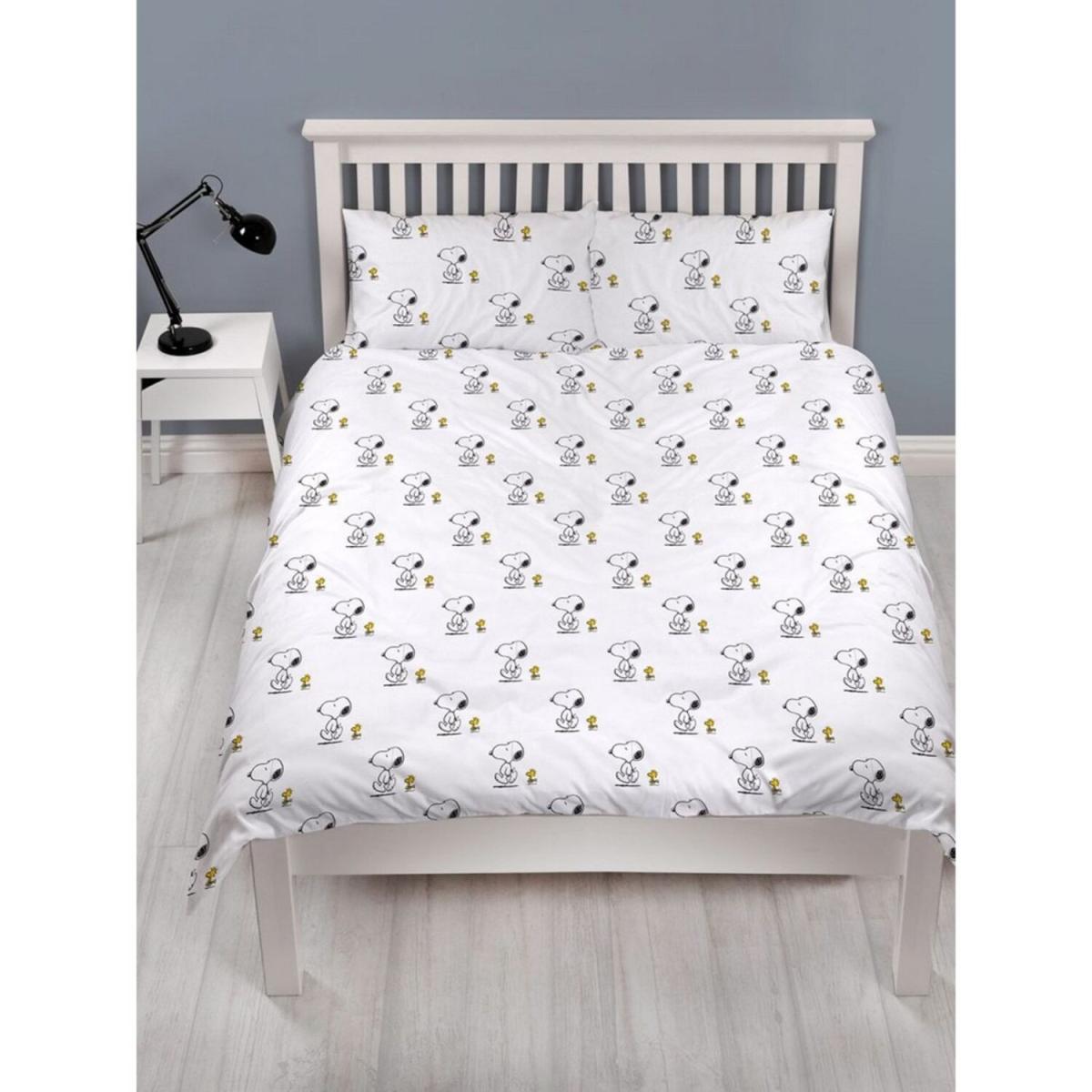 Besties Snoopy Duvet Cover Set - AG322 - White/Grey/Yellow / Double – image 3