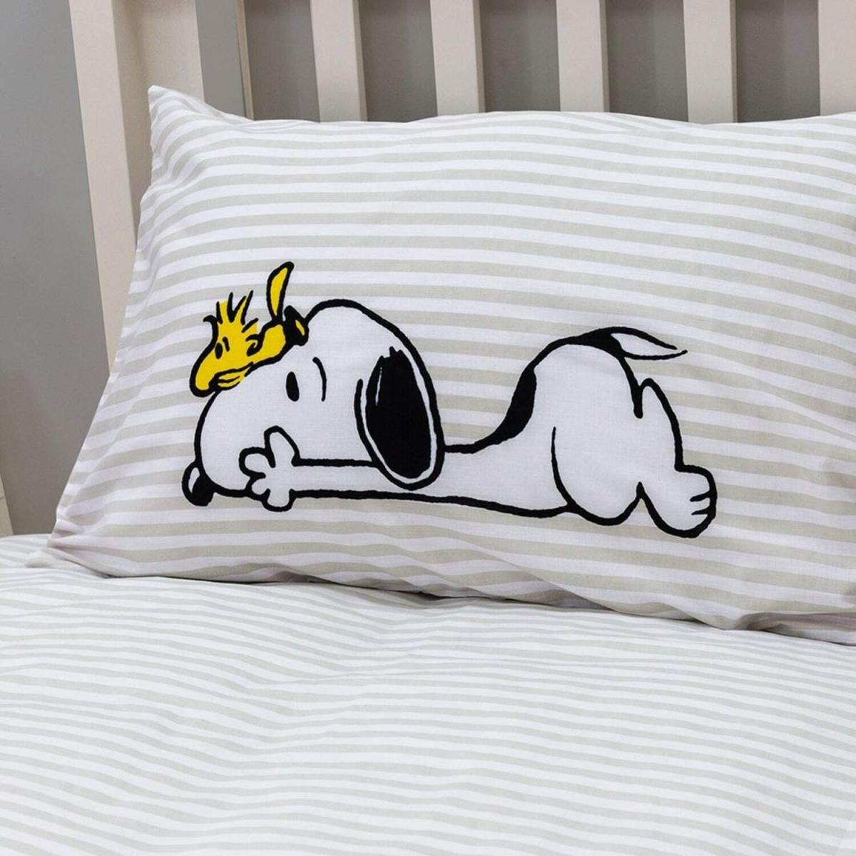 Besties Snoopy Duvet Cover Set - AG322 - White/Grey/Yellow / Double – image 5