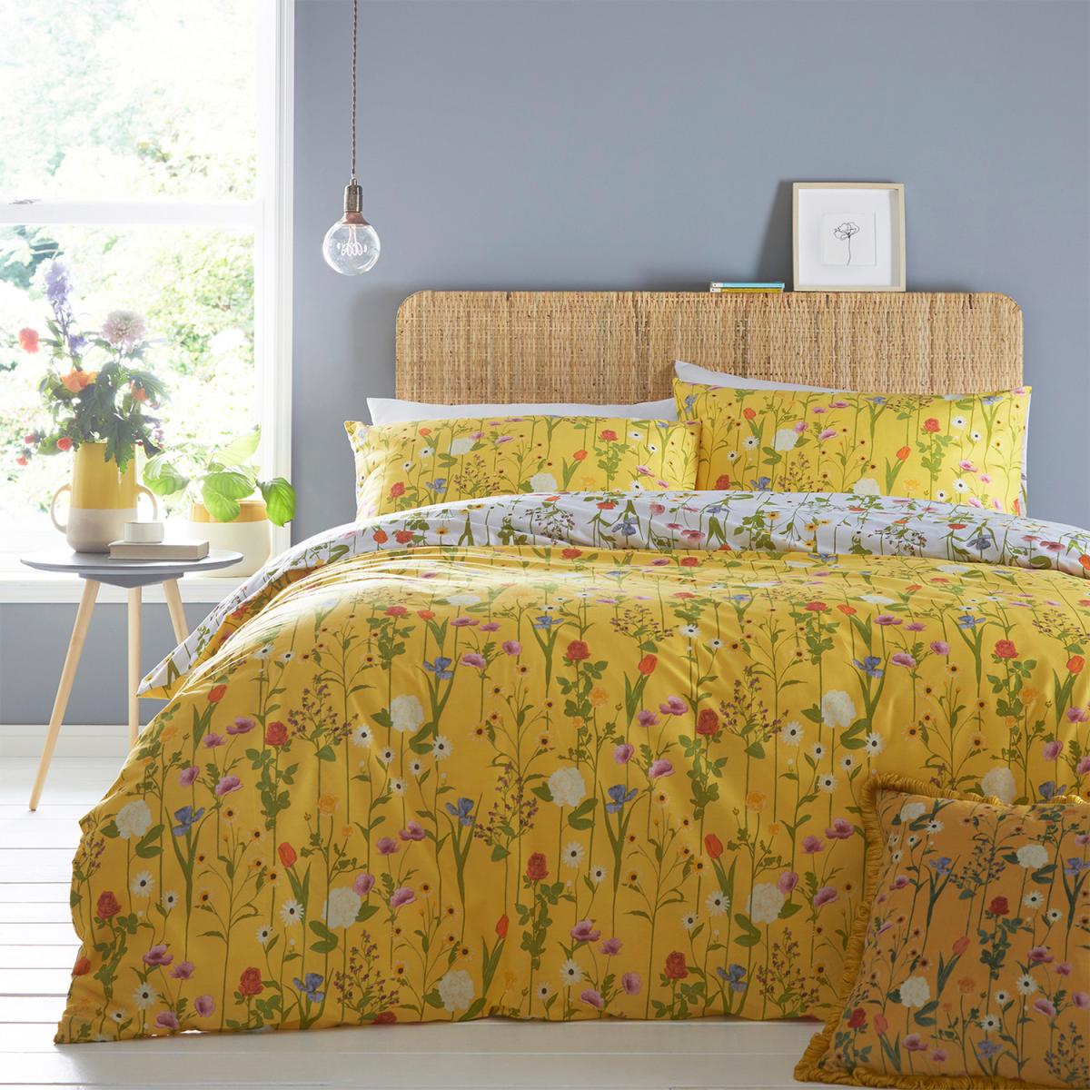 Garden Florals Duvet Cover Set - Yellow / Double – image 4