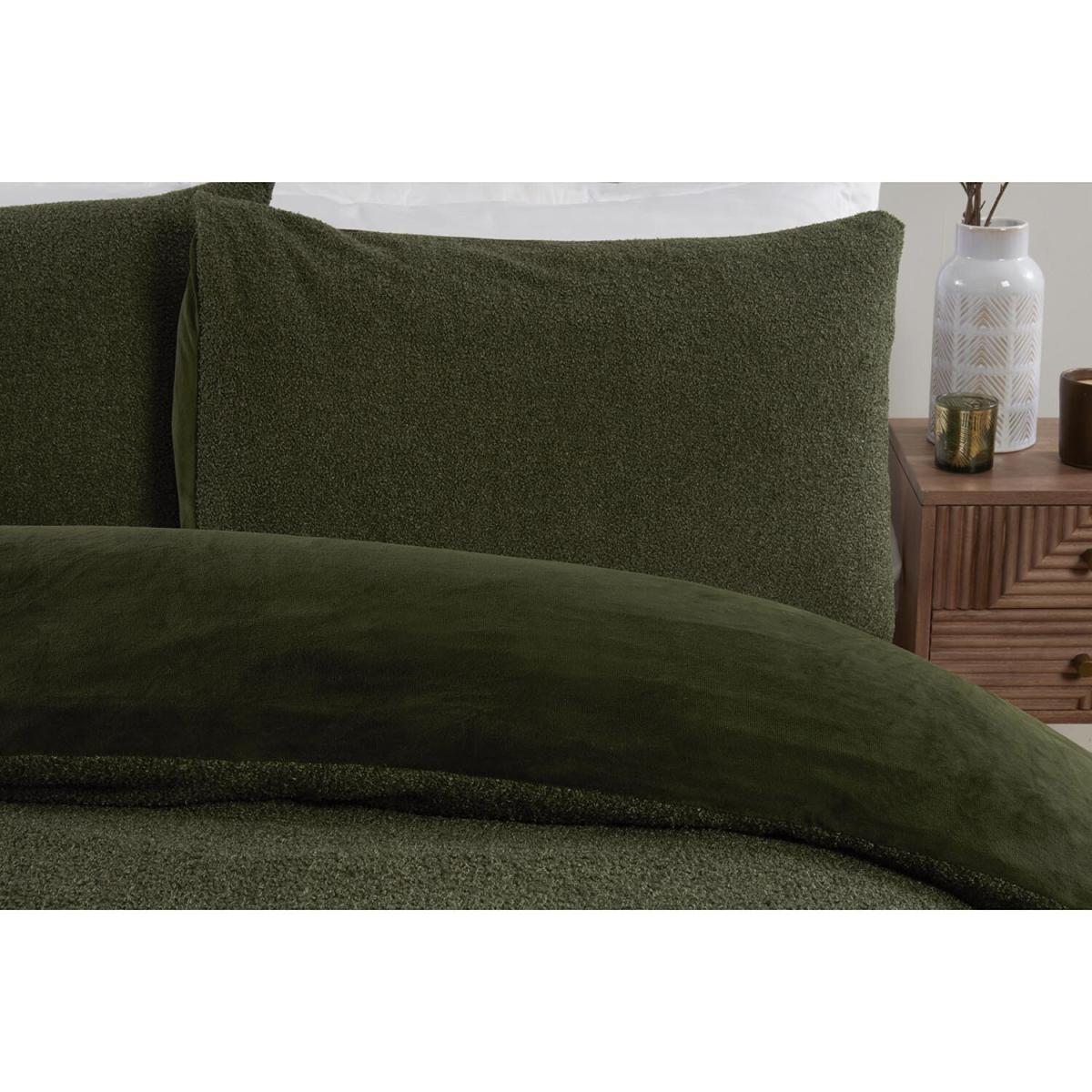 Copenhagen Boucle Duvet Cover and Pillowcase Set - Khaki / Double – image 3