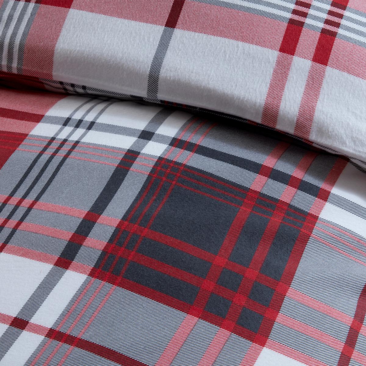 Hamilton Grey Check Duvet Cover and Pillowcase Set - Grey / Double – image 9