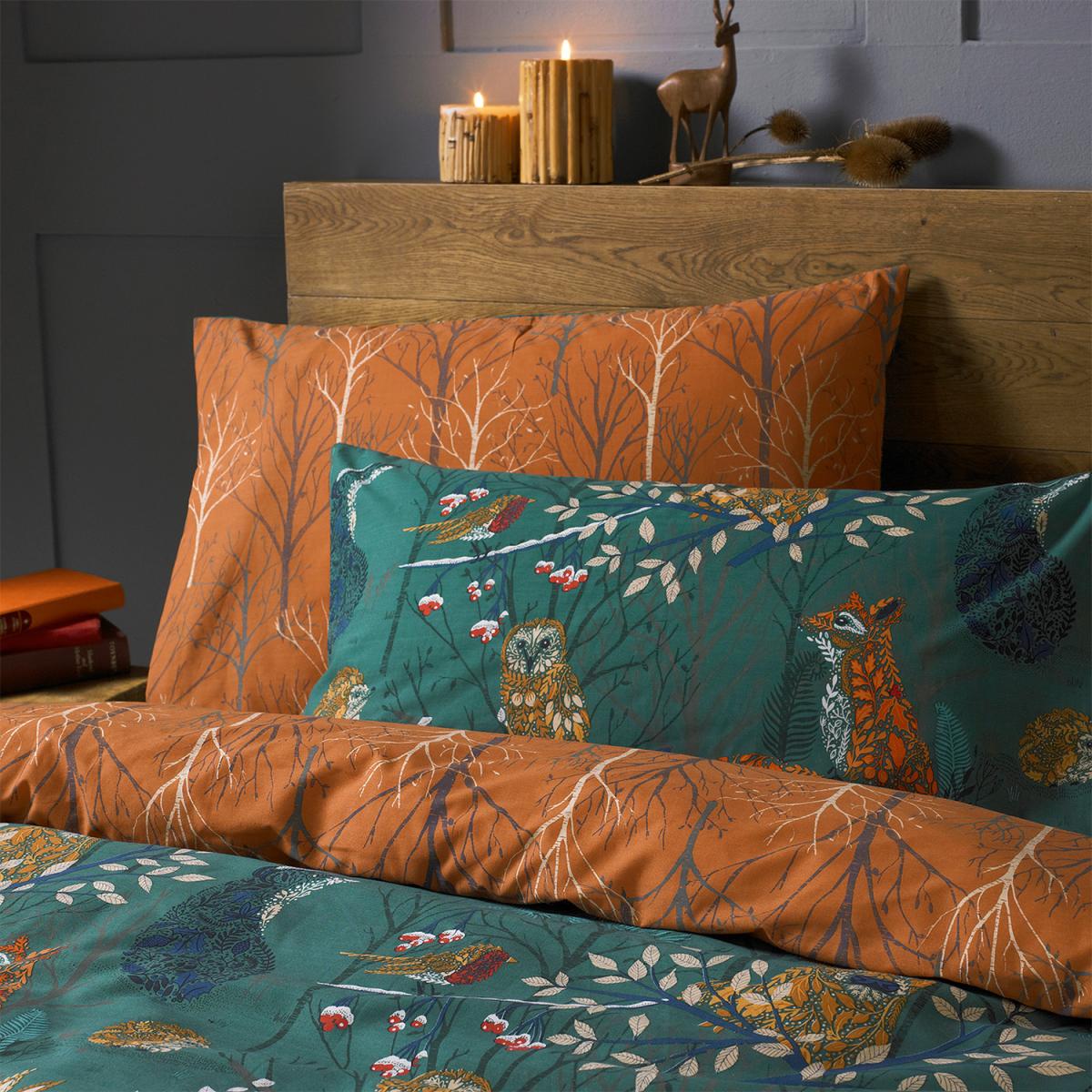 Enchanted Woodland Duvet Cover Set - Emerald / Double – image 3