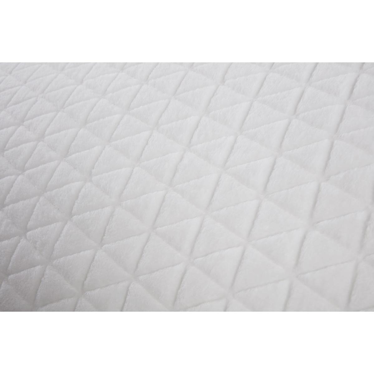 Geo Faux Fur Duvet Cover and Pillowcase Set - White / Double – image 5