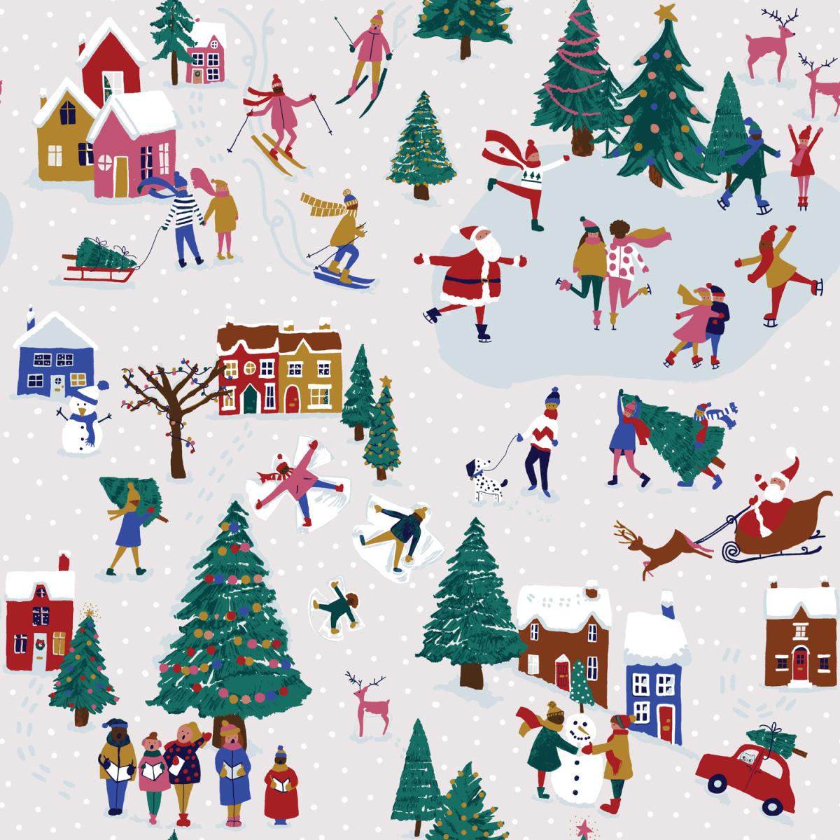 Festive Neighbourhood Duvet Cover Set - Multicolour / Double – image 2