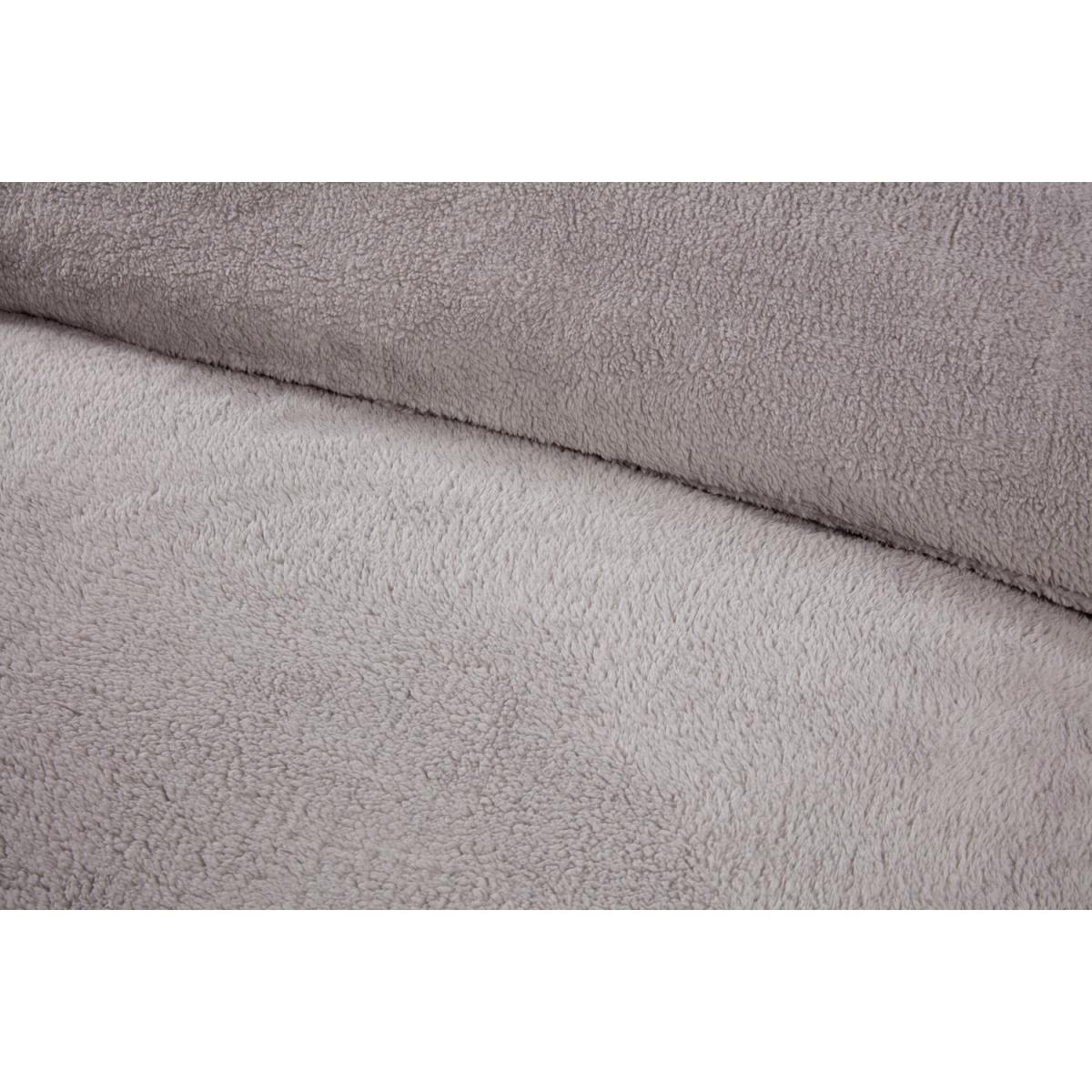 Teddy Fleece Duvet Cover and Pillowcase Set - Silver / Double – image 4