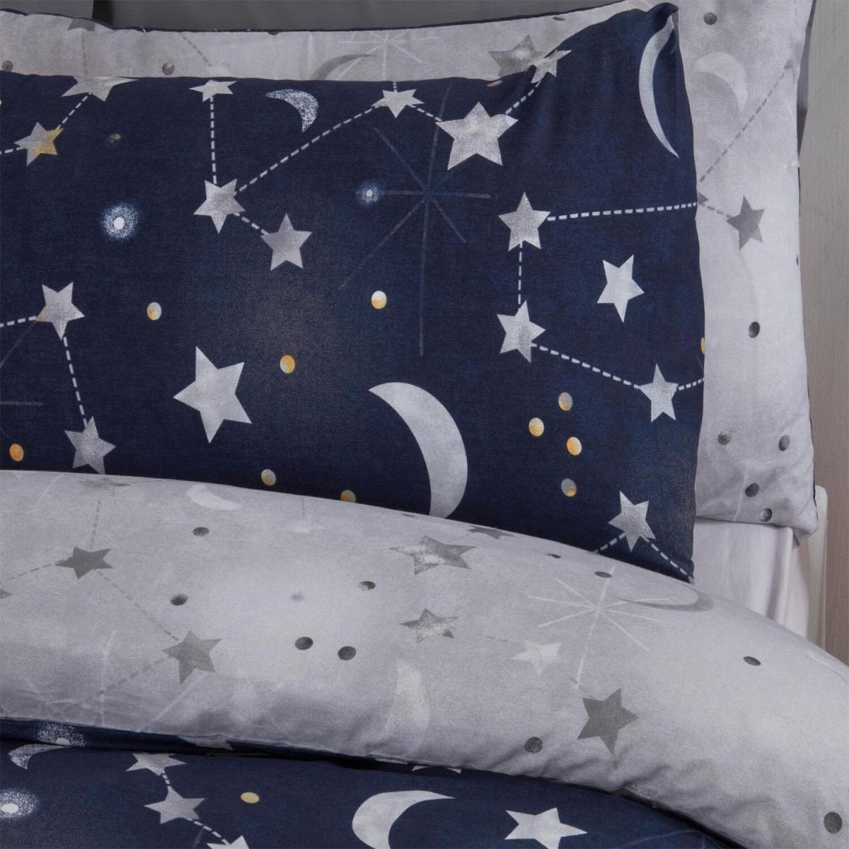 Dreamscene Night Sky Galaxy Duvet Cover Bedding Set - Blue / Double – image 3