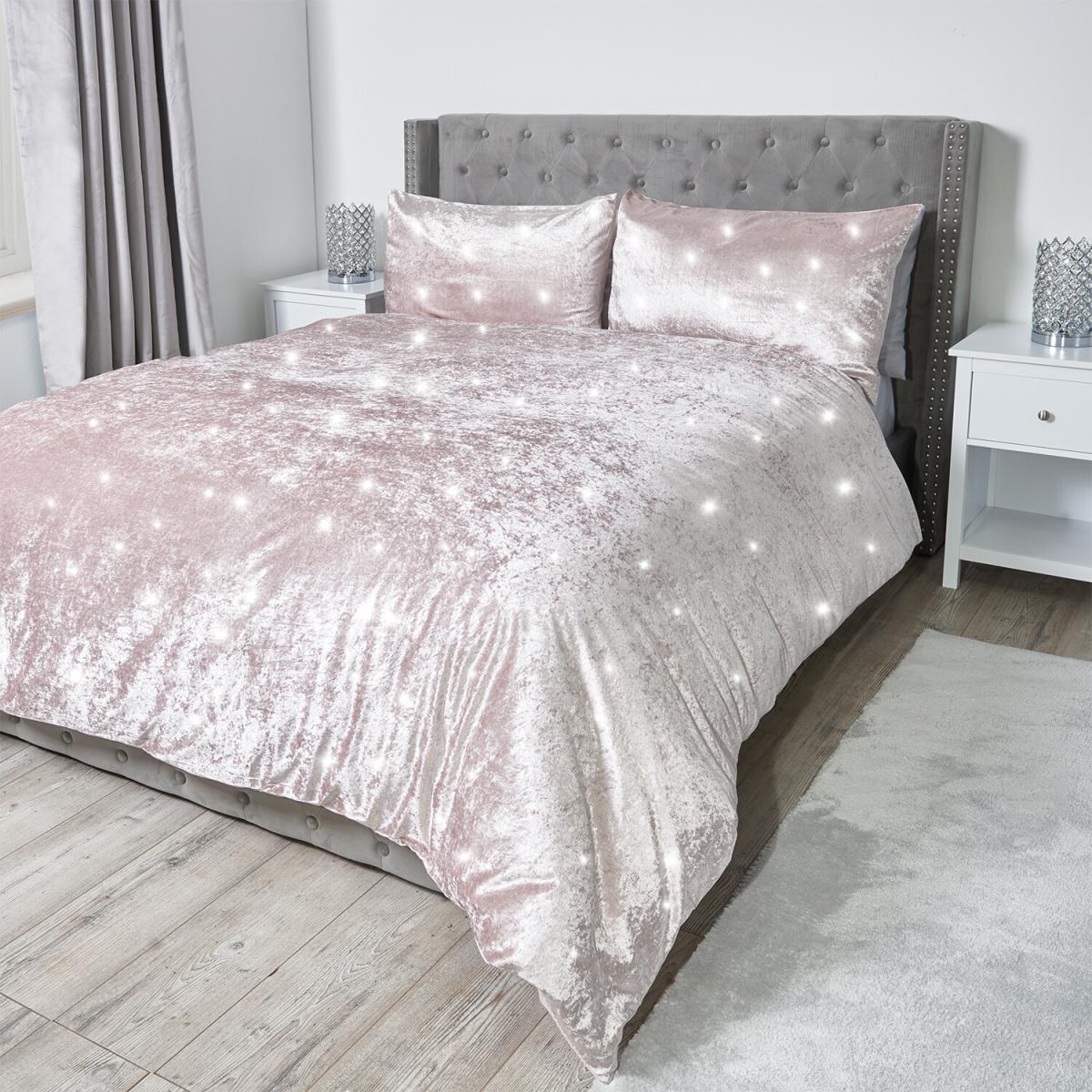 Portia Sparkle Duvet and Pillow Case - Blush / Double – image 2