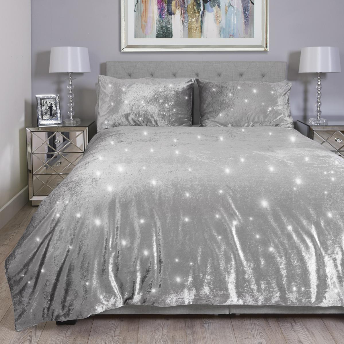 Portia Sparkle Duvet and Pillow Case - Blush / Double – image 4