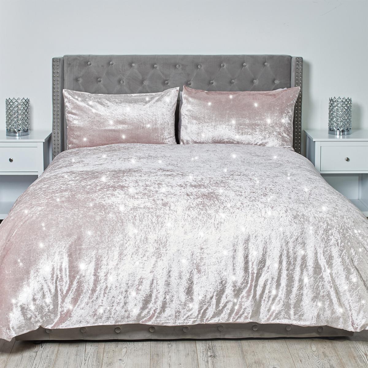 Portia Sparkle Duvet and Pillow Case - Blush / Double – image 5