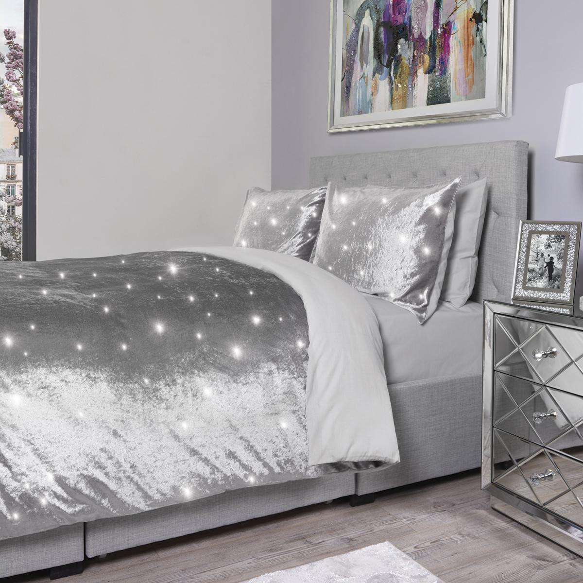 Portia Sparkle Duvet and Pillow Case - Blush / Double – image 6