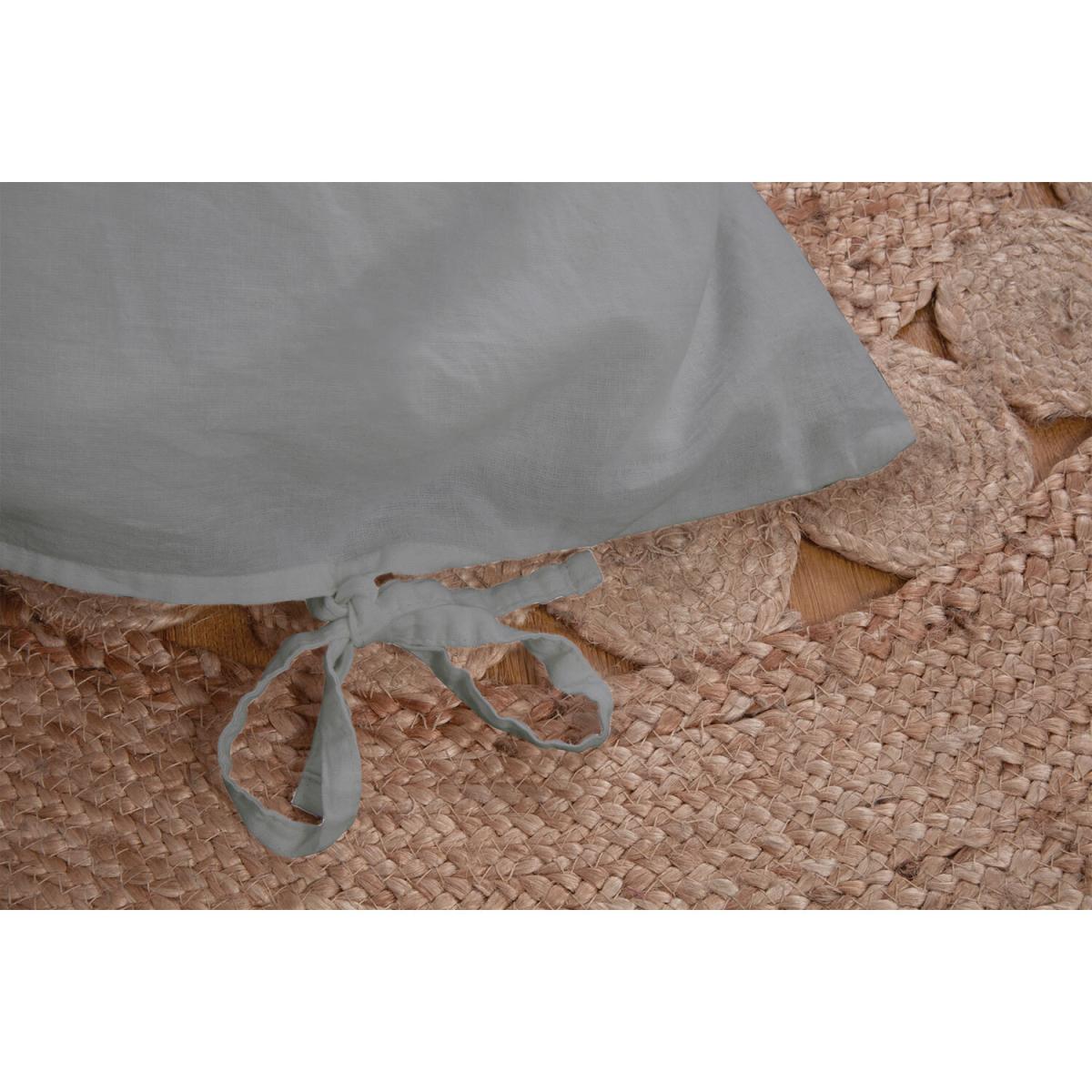 Cotton Linen Duvet and Pillowcase Set - Grey / Double – image 5