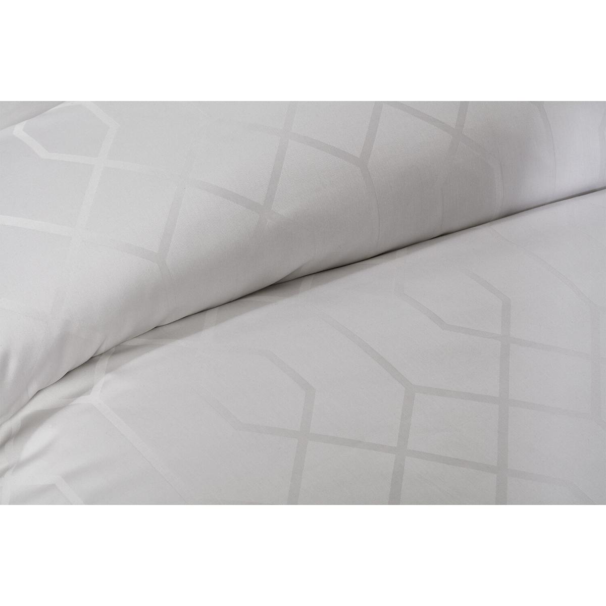 Imani Jacquard Duvet Cover and Pillowcase Set  - White / Double – image 4