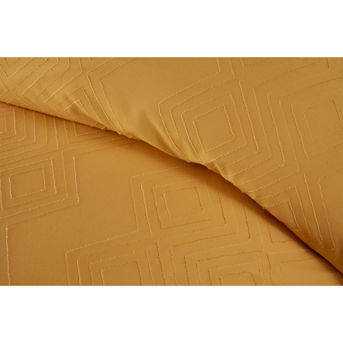 Sakari Duvet Cover and Pillowcase Set - Ochre / Double – image 6