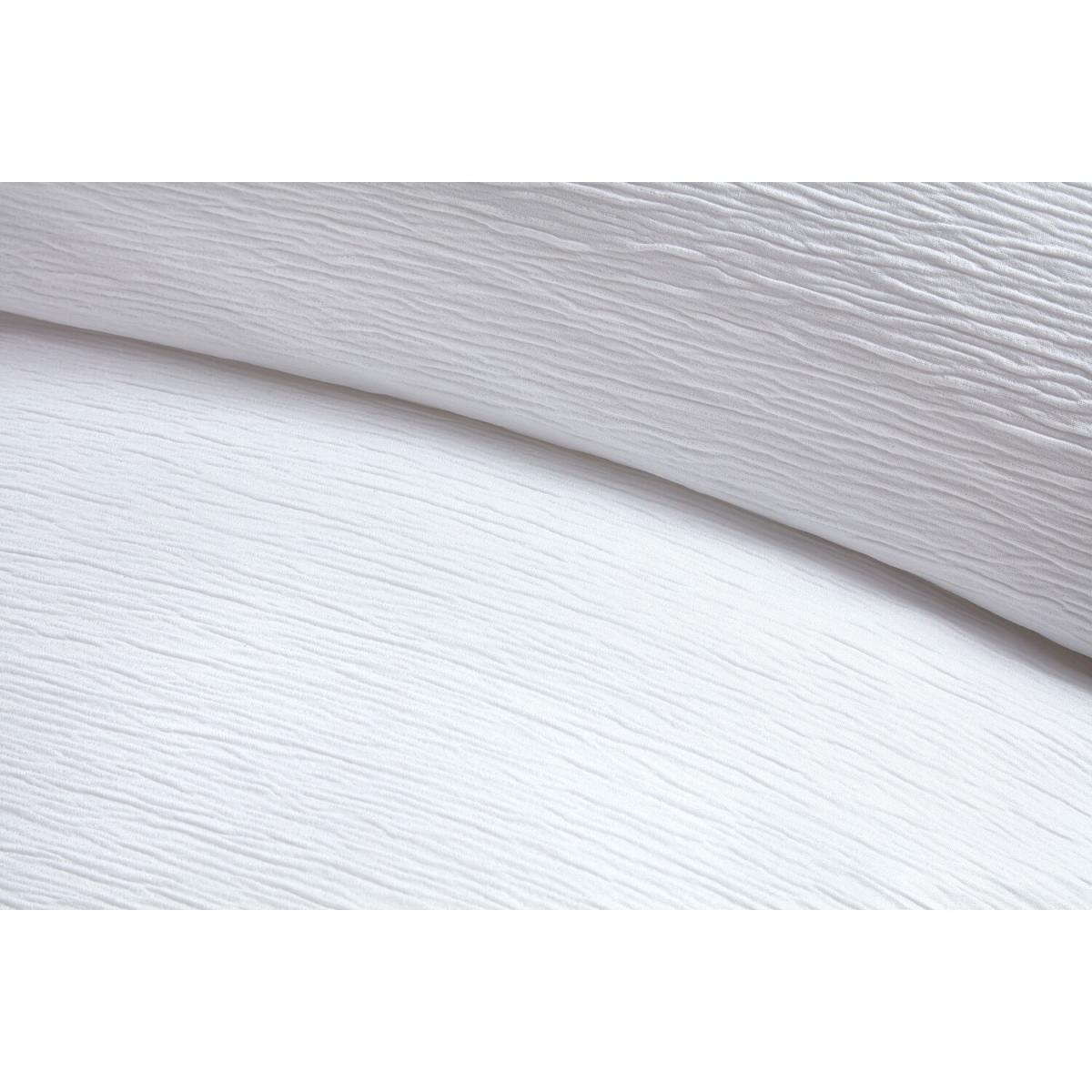 Milan Textured Duvet Cover and Pillowcase Set - White / Double – image 4