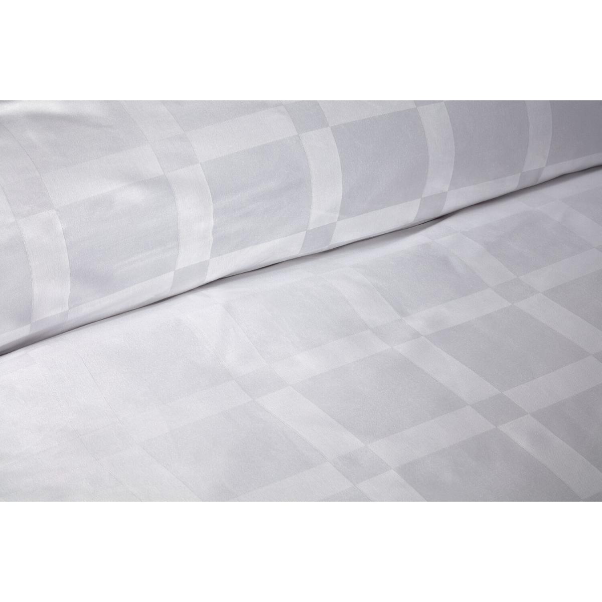 Sloane Check Duvet Cover and Pillowcase Set - White / Double – image 4