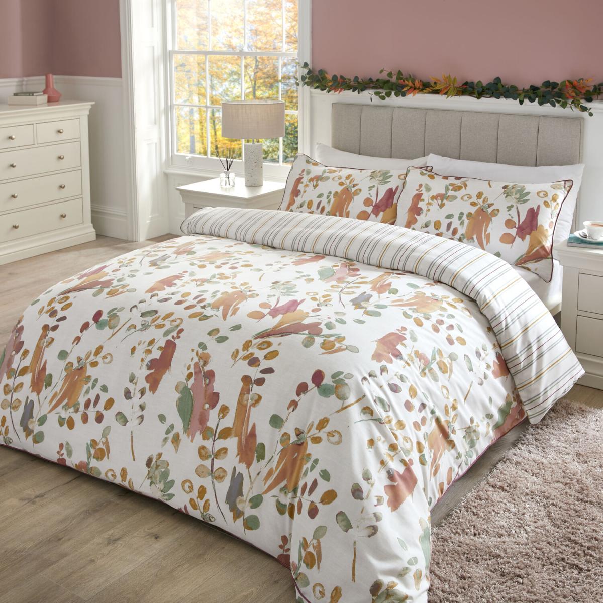 Gaia Botanical Duvet Cover and Pillowcase Set - Rust / Double – image 2
