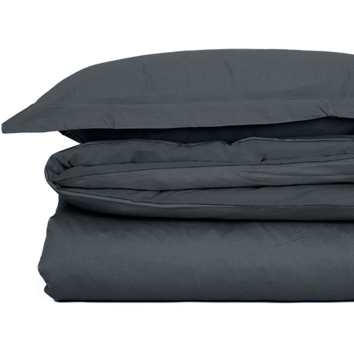 Bed Couture Twill Duvet Cover and Set of 2 pillowcases 65x65 cm - White/Black / Double – image 2