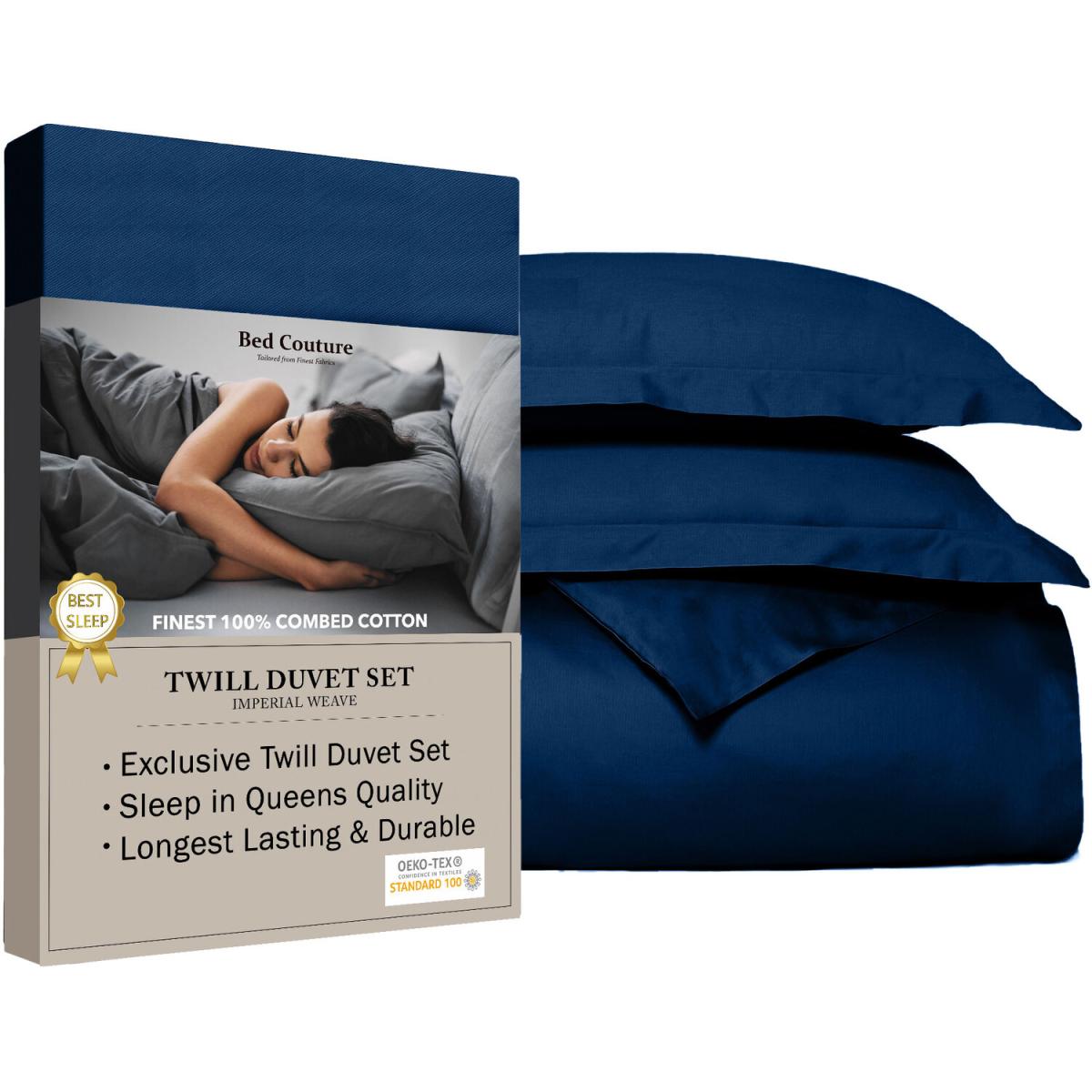 Bed Couture Twill Duvet Cover and Set of 2 pillowcases 65x65 cm - White/Black / Double – image 16
