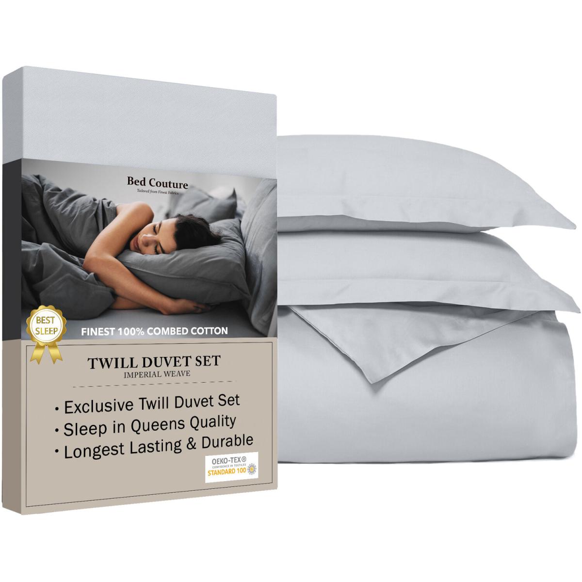 Bed Couture Twill Duvet Cover and Set of 2 pillowcases 65x65 cm - White/Black / Double – image 25