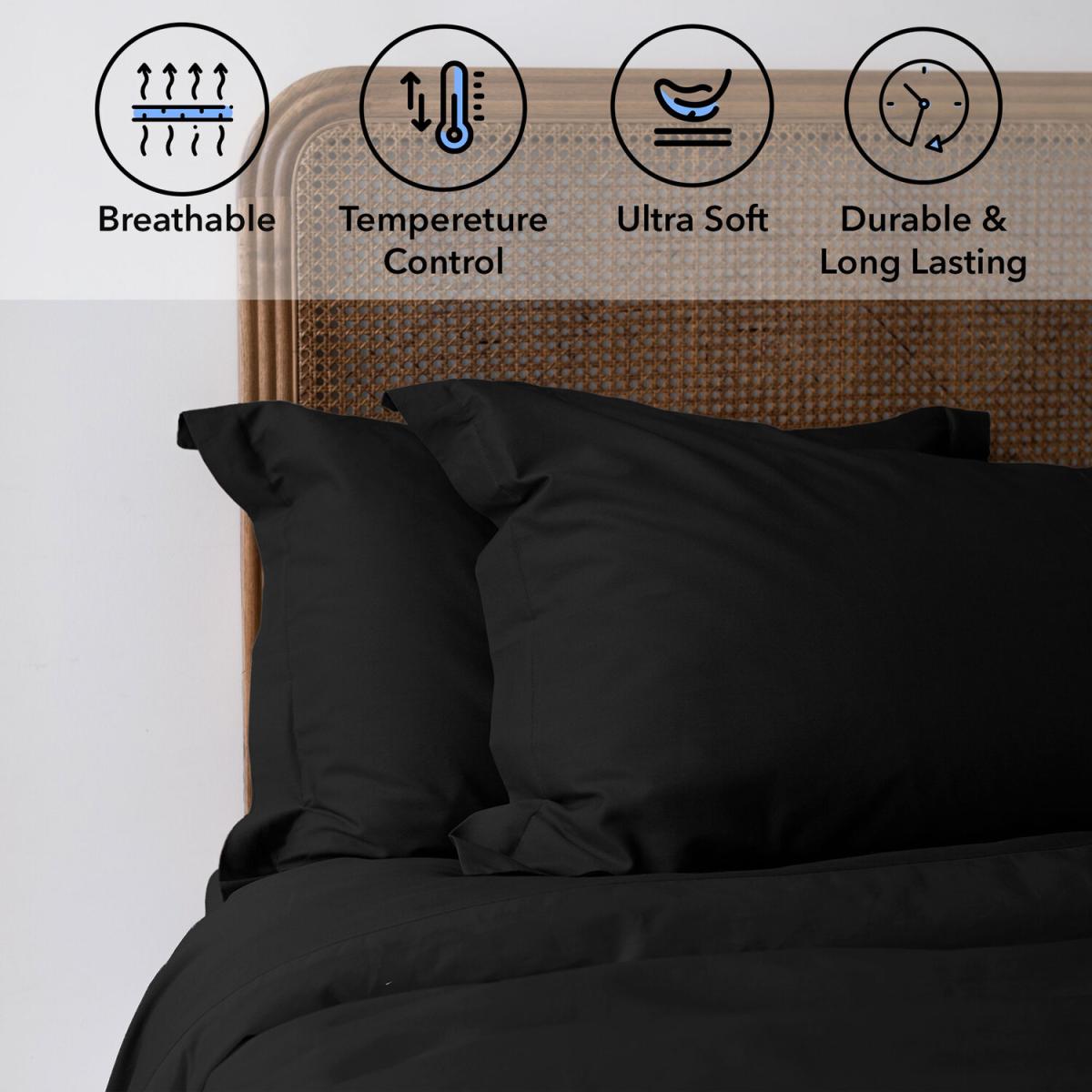 Bed Couture Twill Duvet Cover and Set of 2 pillowcases 65x65 cm - White/Black / Double – image 10