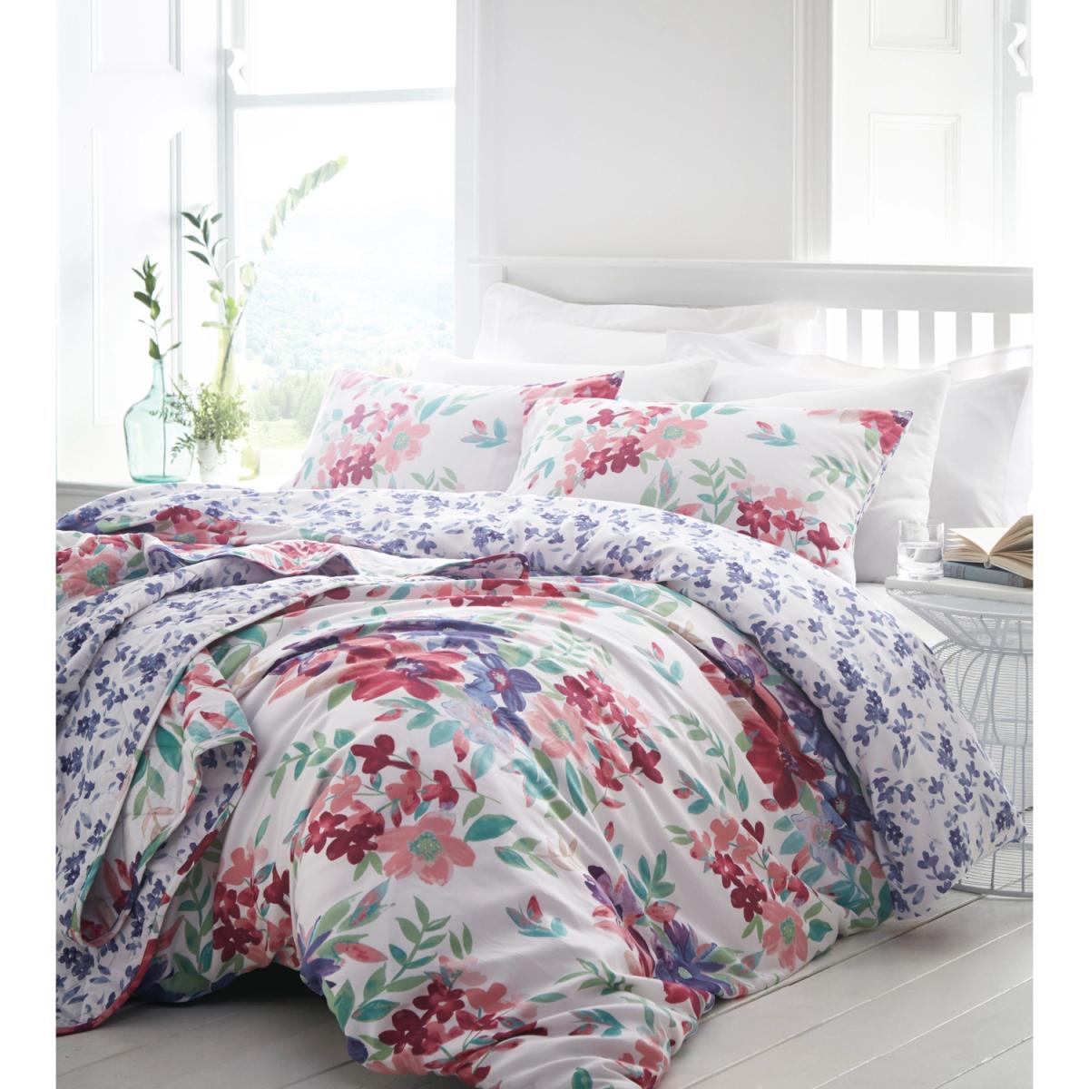Kew Duvet Cover and Pillowcase Set - Fuchsia / Double – image 5
