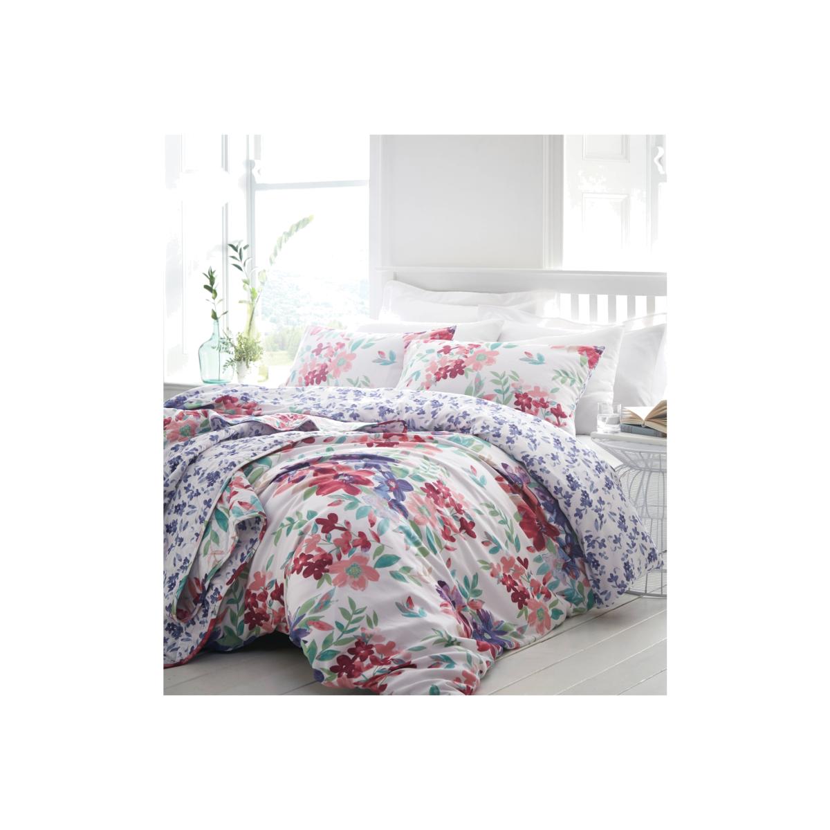 Kew Duvet Cover and Pillowcase Set - Fuchsia / Double – image 1