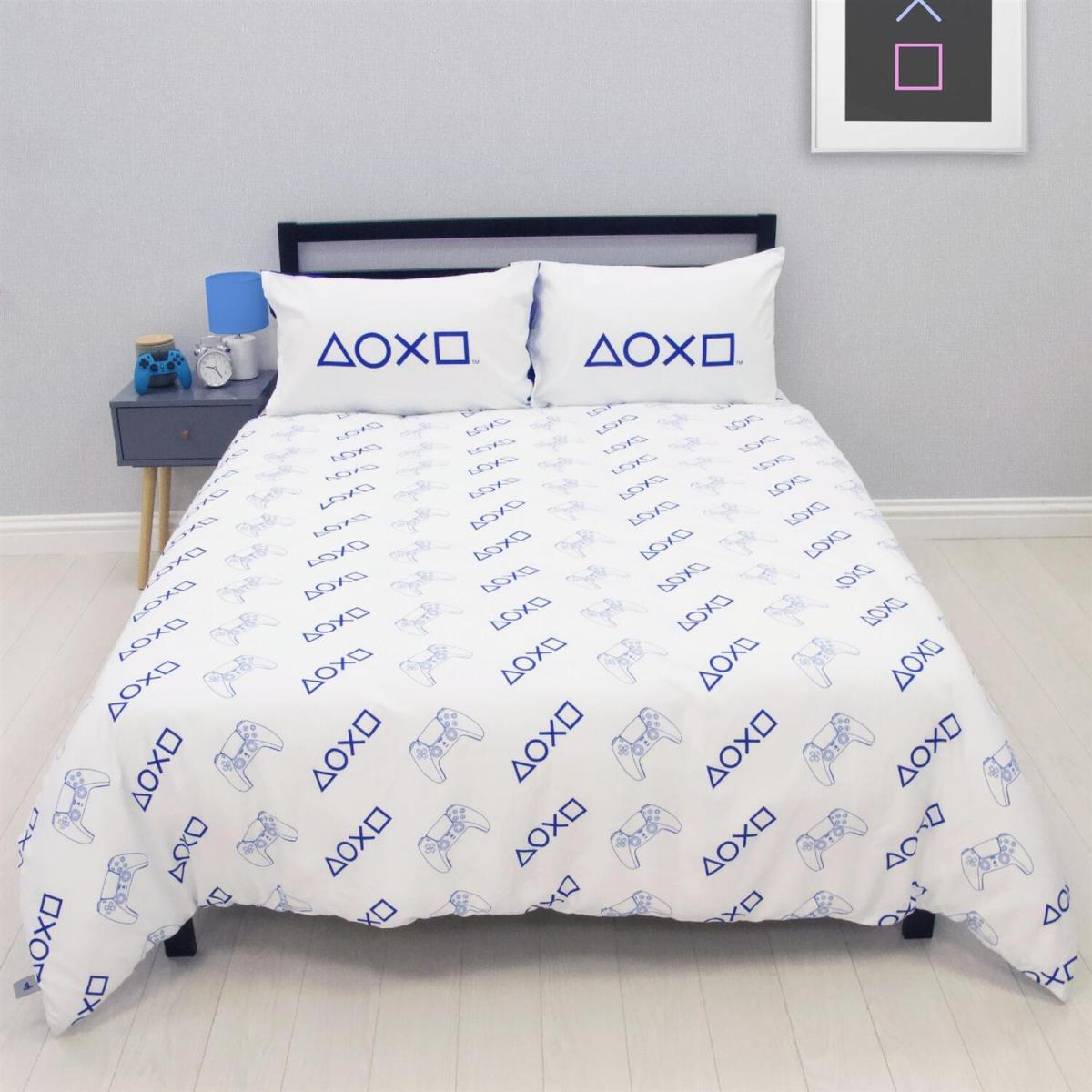 Playstation Player One Duvet Cover with Pillowcase Bedding Quilt Set - Blue / Double – image 2