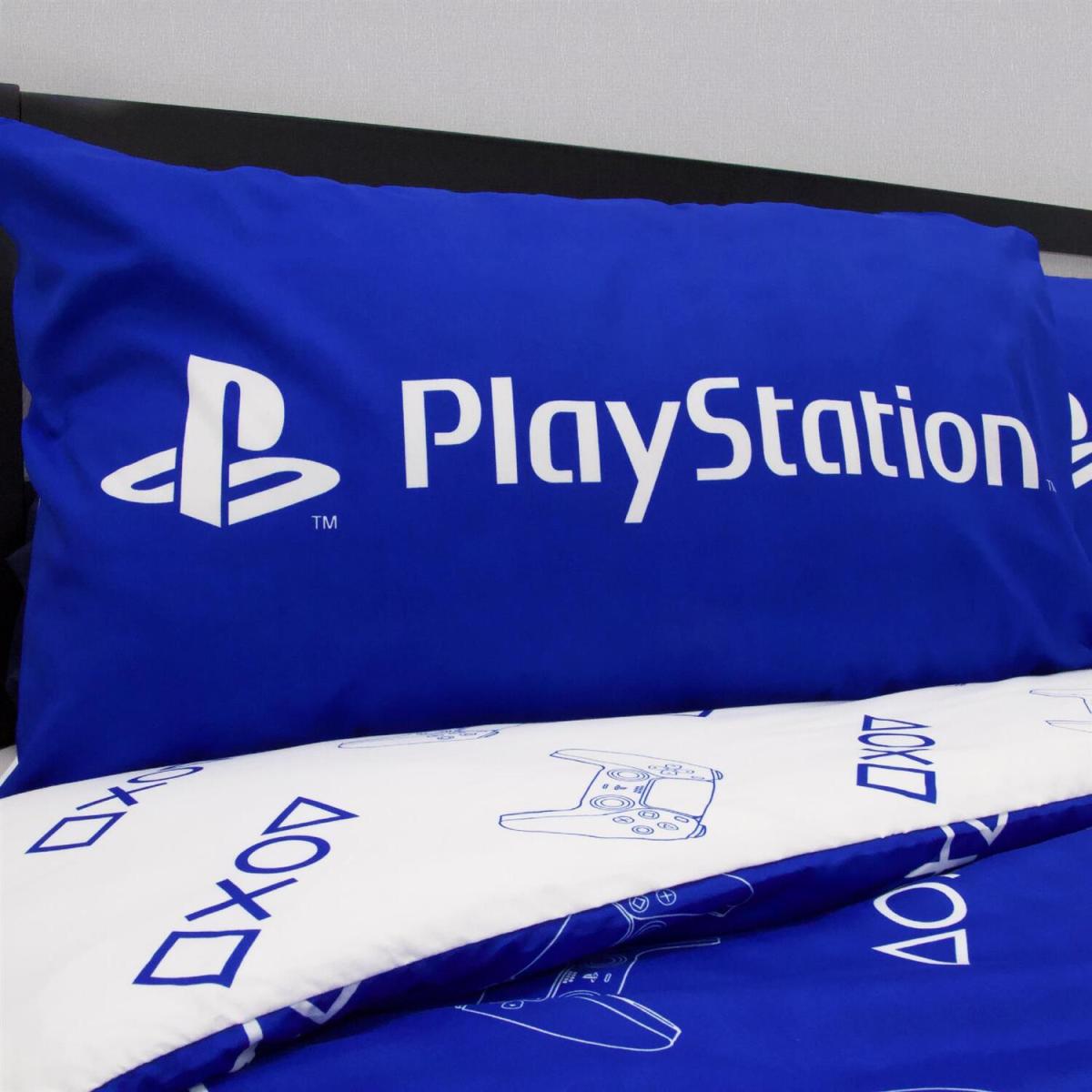 Playstation Player One Duvet Cover with Pillowcase Bedding Quilt Set - Blue / Double – image 3