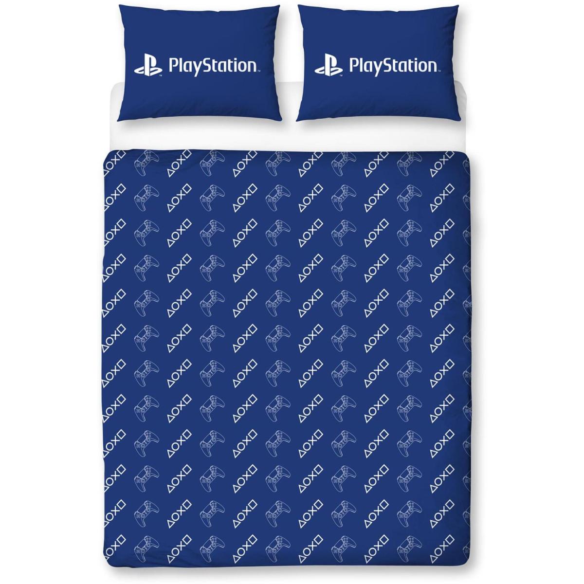 Playstation Player One Duvet Cover with Pillowcase Bedding Quilt Set - Blue / Double – image 4