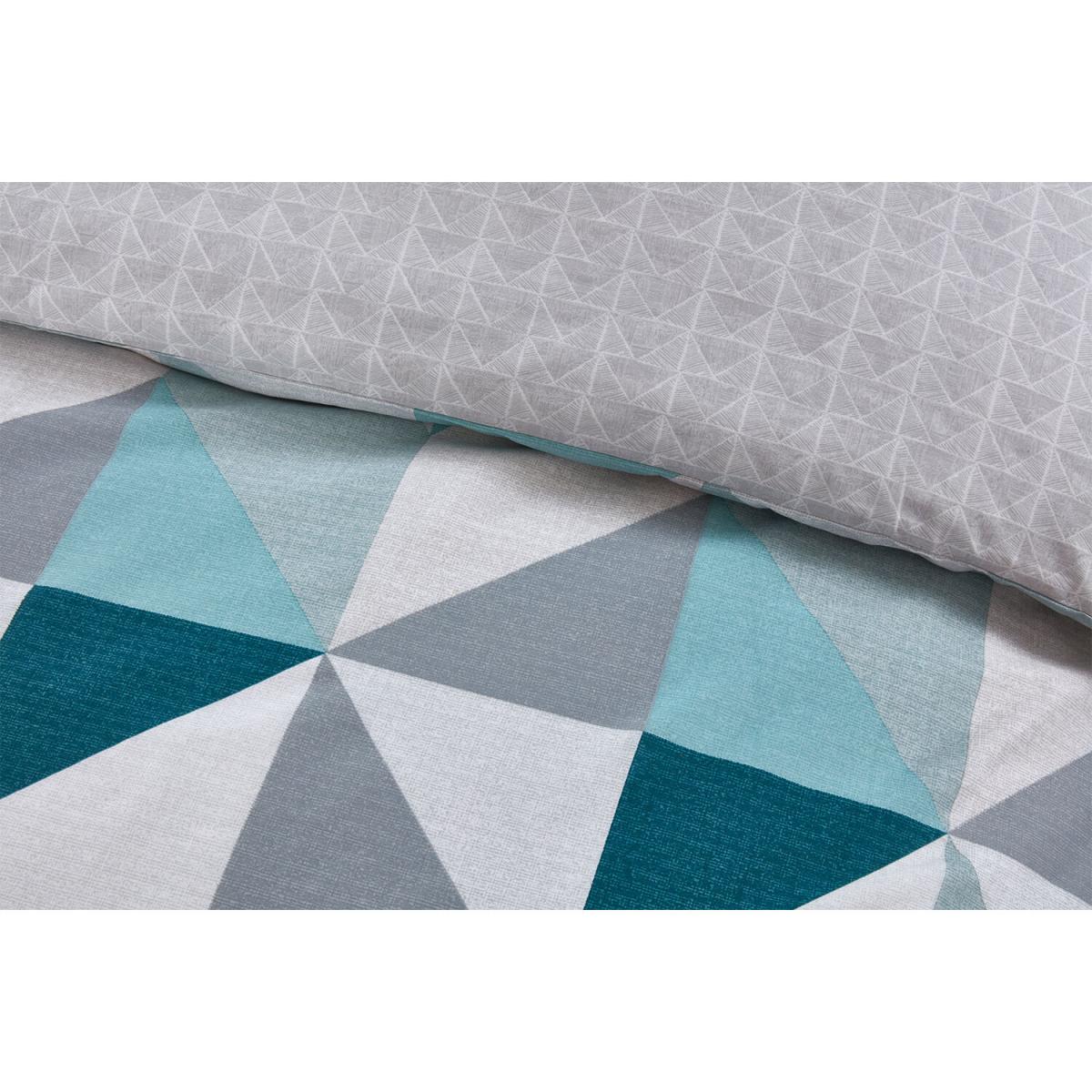 Boston Geo Duvet Cover and Pillowcase Set - Teal / Double – image 5