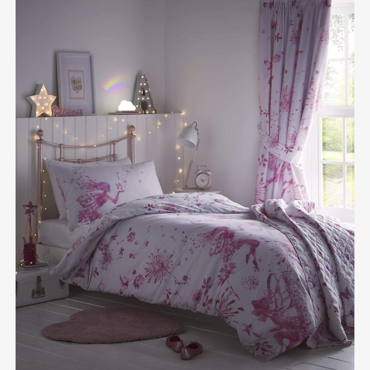 Fairy Princess Duvet Cover Set - Pink / Double