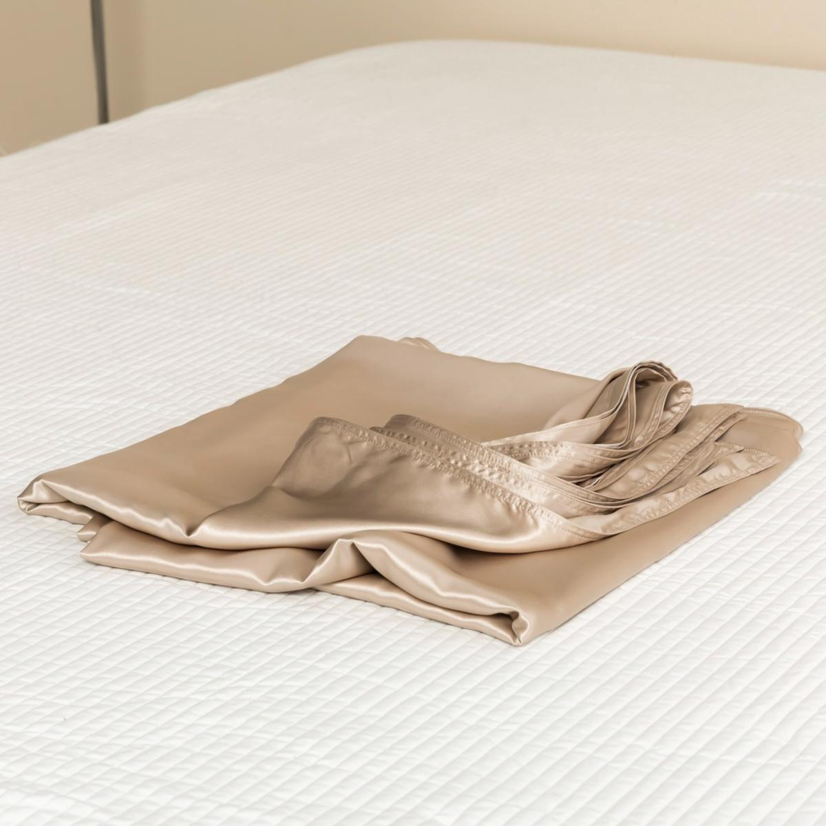 Neutrals Pure Mulberry Silk - Duvet Cover - Double Size - Beige Uk Double Soft Strokes Silk – image 6