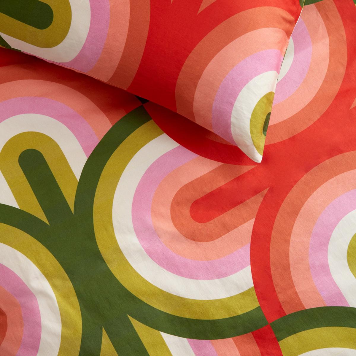 Pink / Purple / Green Groove Inn Duvet Cover In Double Uk Double Weirdstock – image 4