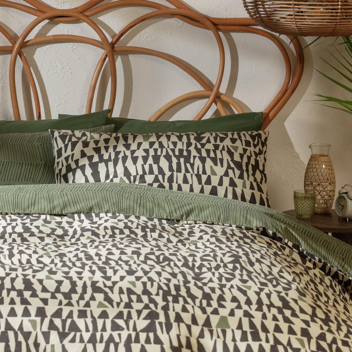 Habitat Triangles Print Cream & Black Bedding Set - Kingsize – image 6